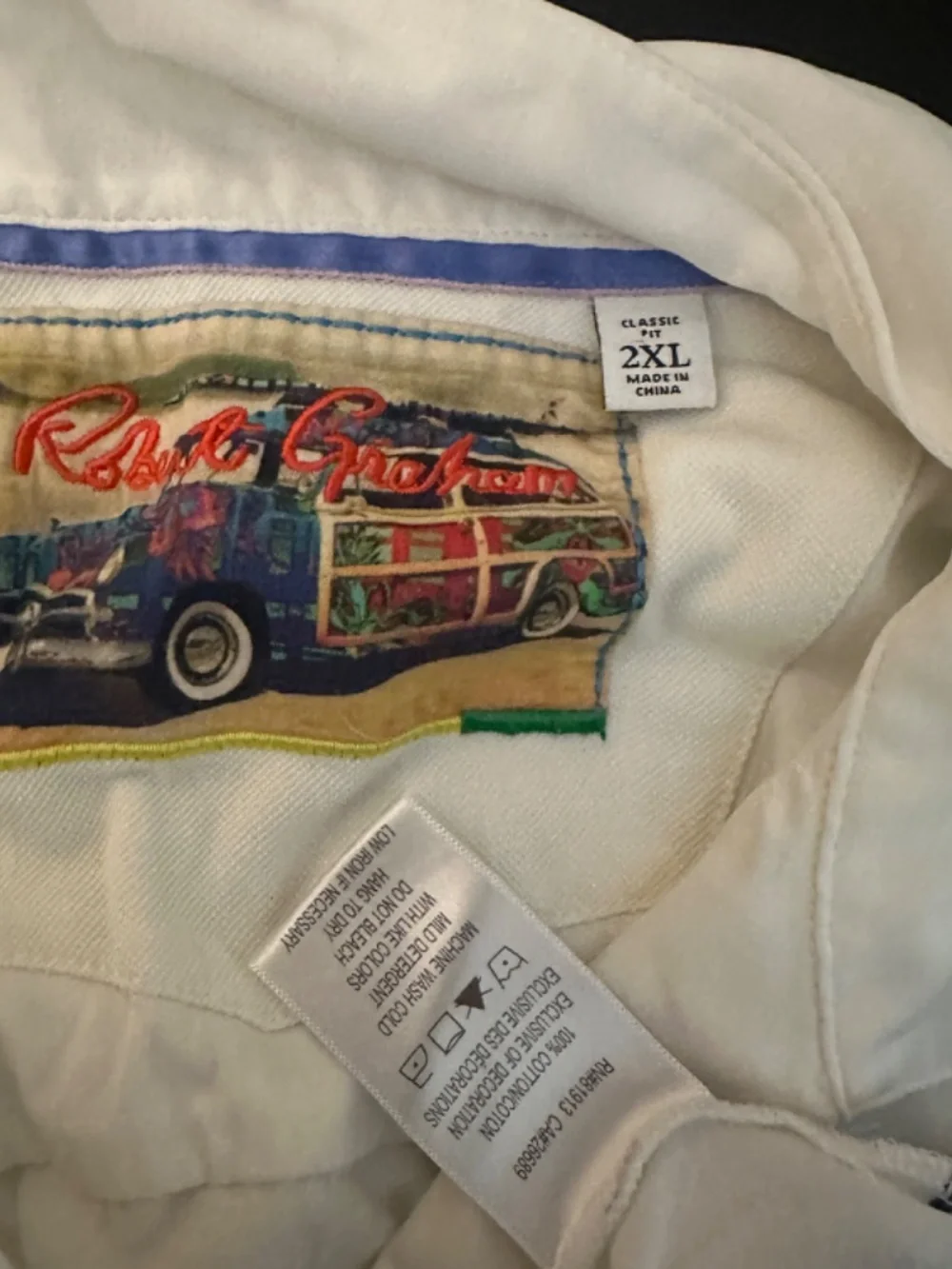 Robert Graham Printed Polo 2XL Gently worn 100% cotton all printed design - Picture 5 of 5